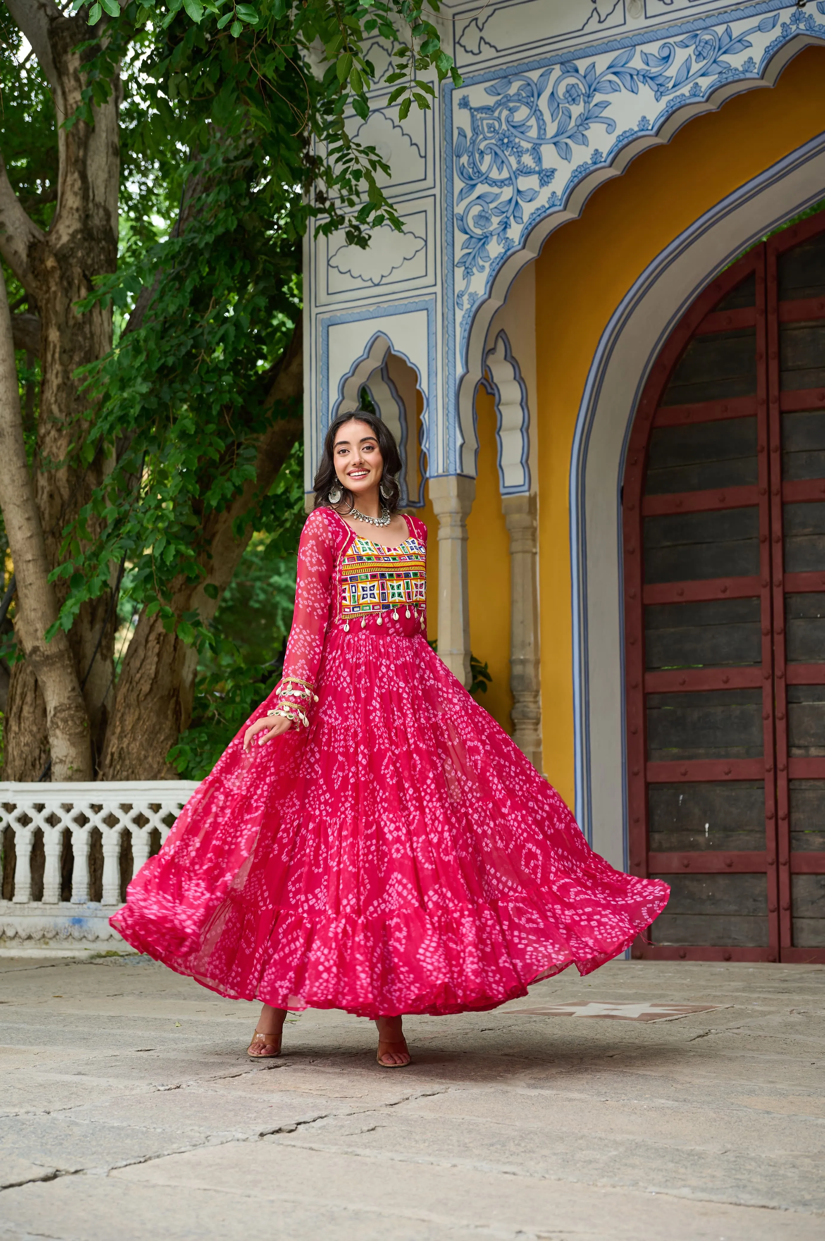 Bandhani Print Work Navratri outfits - Image 20 in Surat